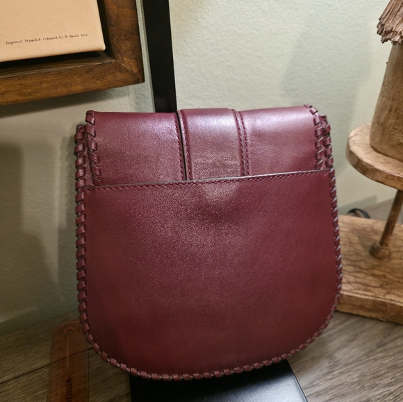 Michael Kors Oxblood Whipstich Messenger Bag, Crossbody Or Top Handle - Picture 6 of 8